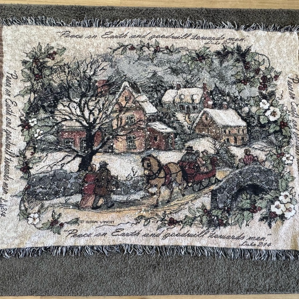 Tapestry Woven Throw Blanket Susan Winget